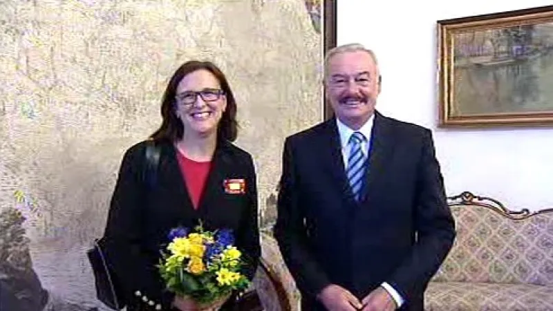 Cecilia Malmströmová a Přemysl Sobotka