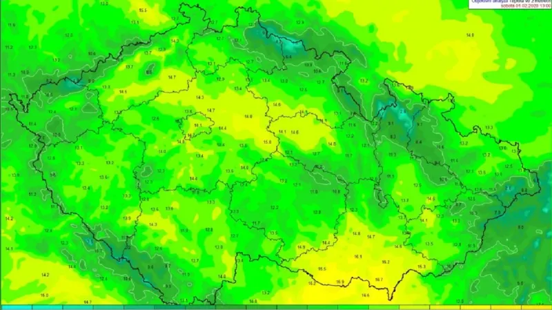 Za odpolední teplotu na začátku února by se nemusel stydět ani první týden dubna