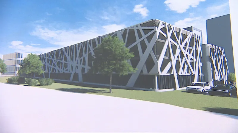 Vizualizace parkovacích domů u brněnských nemocnic