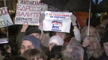 Povolební protest v Moskvě