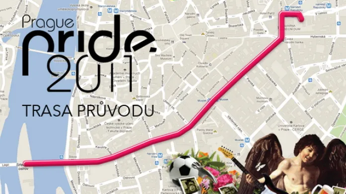 Prague Pride - trasa průvodu
