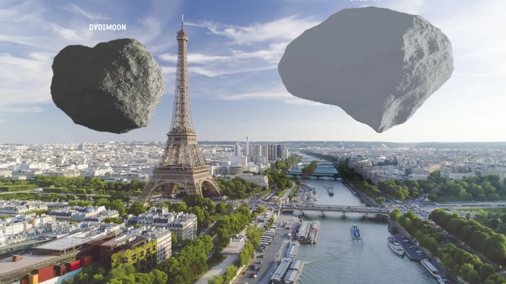 Srovnání dvou asteroidů systému Didymos s Eifelovkou