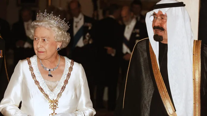 Královna Alžběta II. a král Abdalláh