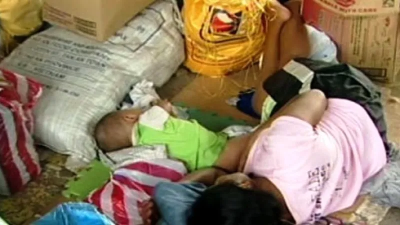 Nouzový tábor pro evakuované lidi