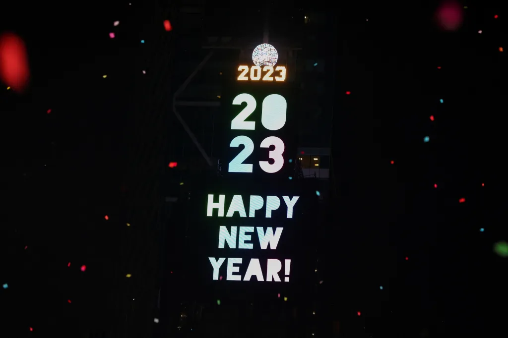 Novoroční oslavy na newyorském Times Square