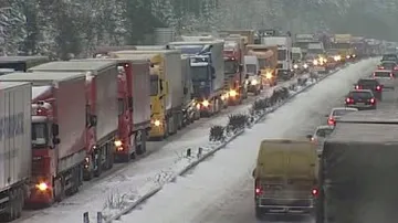 Kolona před nehodou