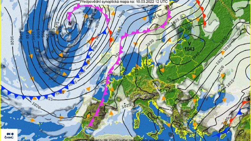 Nad Ukrajinu bude proudit studený vzduch od severovýchodu