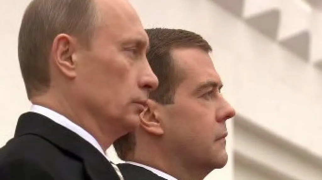 Vladimir Putin a Dmitrij Medvěděv
