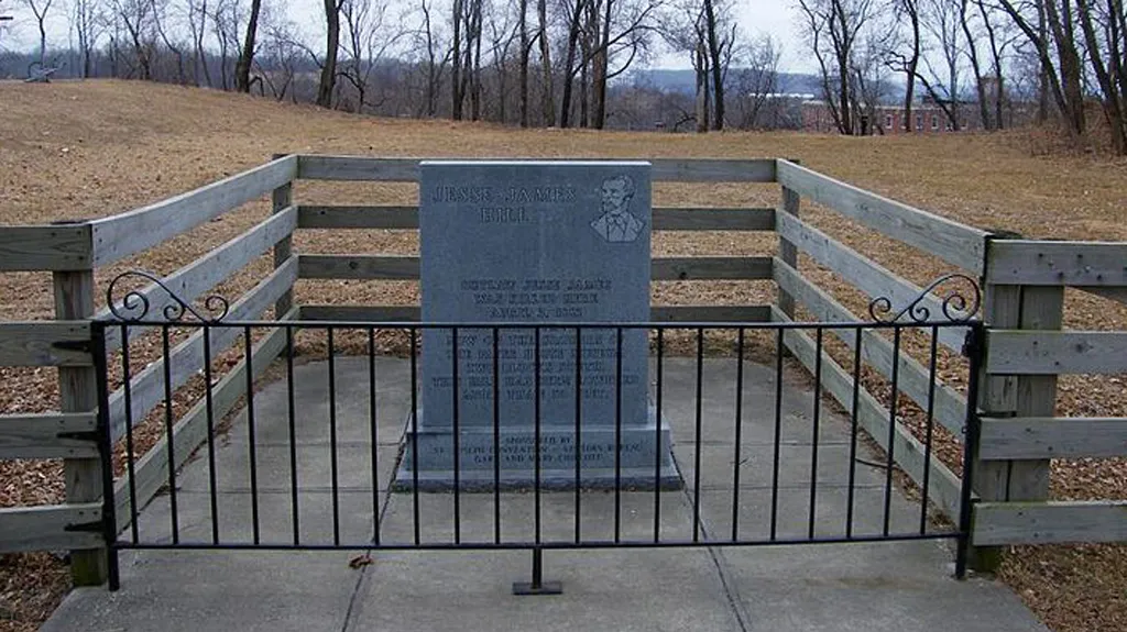 Místo, kde byl Jesse James zastřelen