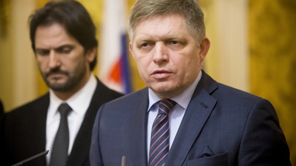 Robert Fico a Robert Kaliňák (vlevo)
