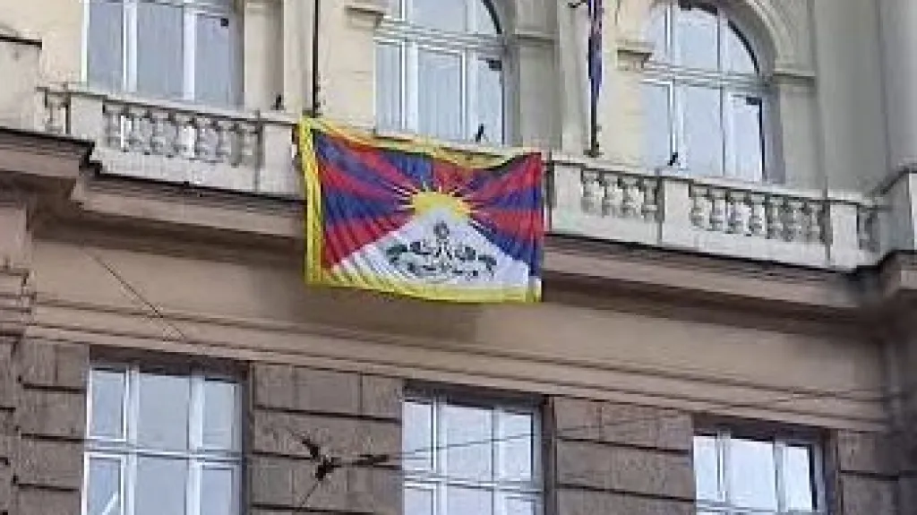 Vlajka pro Tibet ve Zlíně