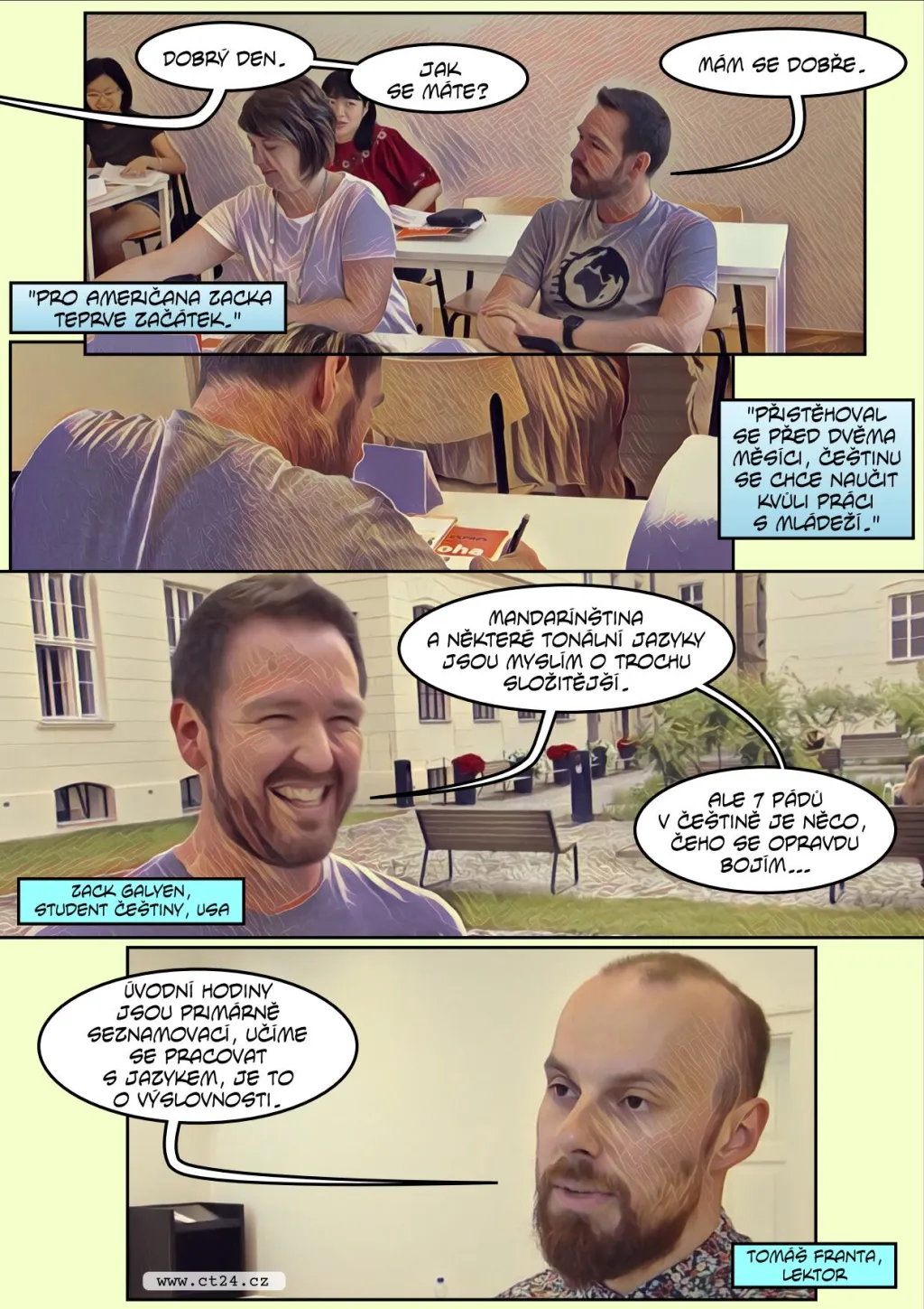Cizinci se učí česky