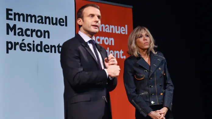 Emmanuel Macron s manželkou Brigitte Trogneux