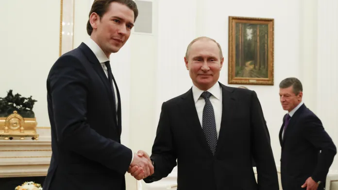 Kurz s Putinem v Kremlu v únoru 2018