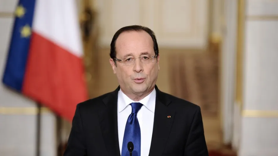 François Hollande při projevu o situaci v Mali