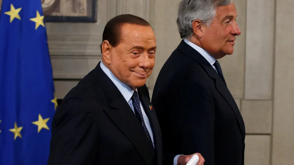 Silvio Berlusconi a Antonio Tajani na snímku z roku 2019