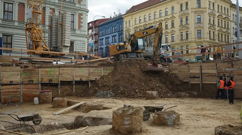 Archeologický průzkum na rohu ulic Štefánikova a Rybníček v Brně