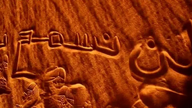 Útočníci nechali v písku u hořícího plynovodu vzkaz