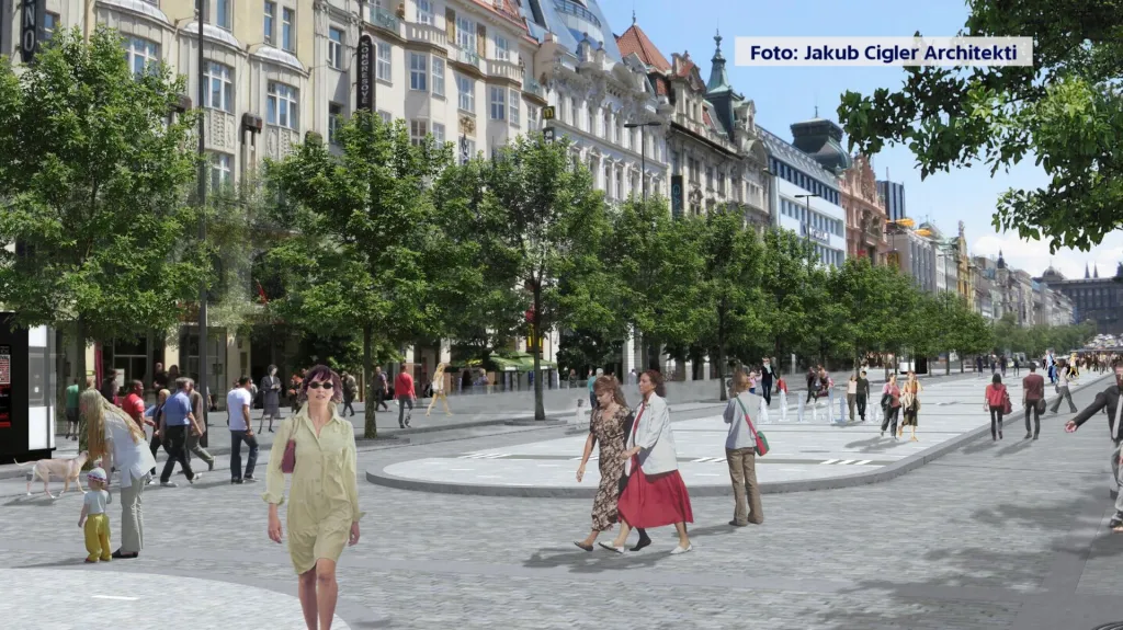 Vizualizace rekonstrukce Václavského náměstí