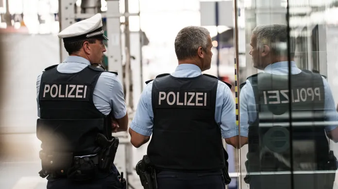 Policie na frankfurtském nádraží