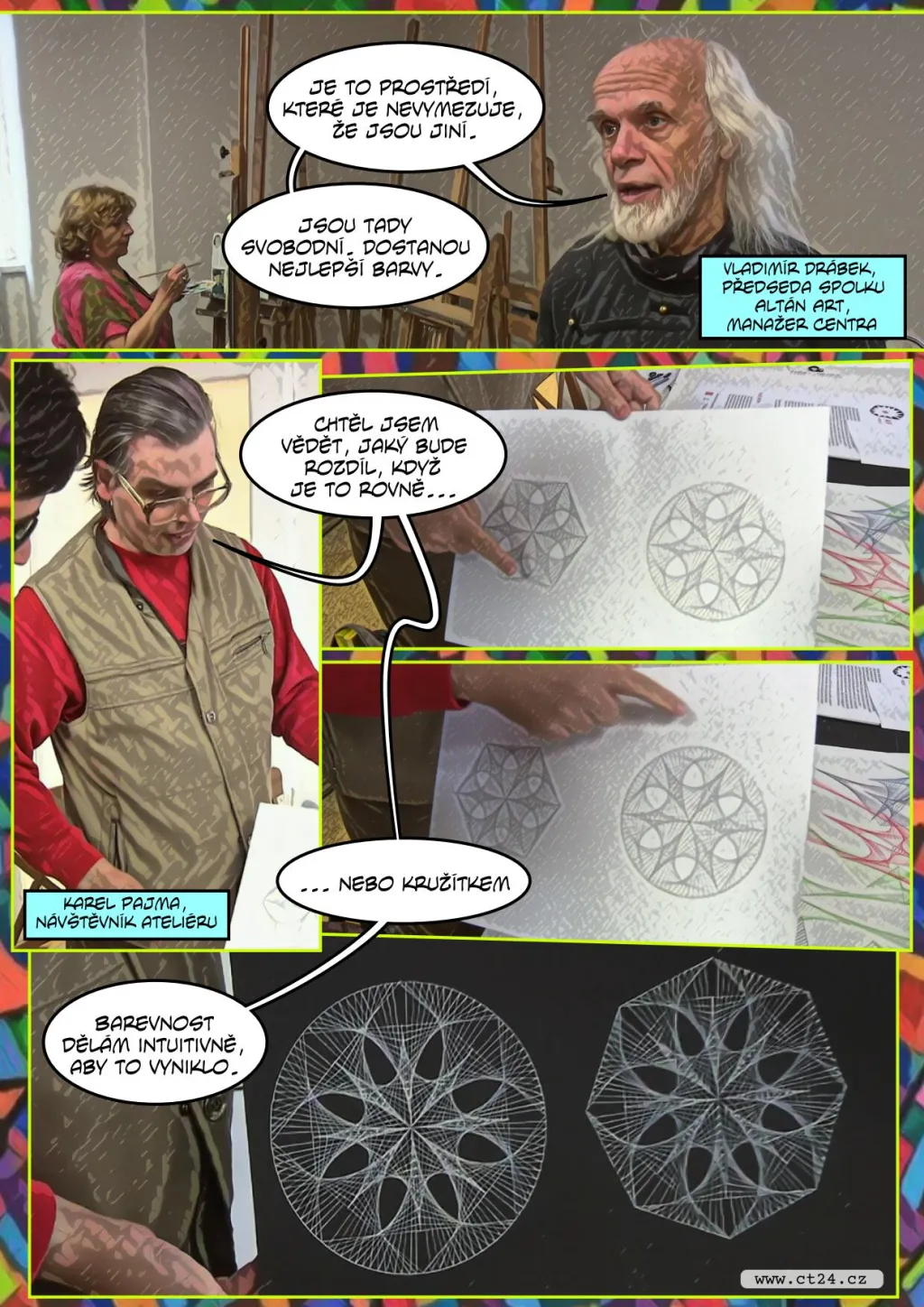 Handicapovaní umělci tvoří spolu s profesionály z různých zemí. Jejich výtvory obstojí i před kritiky