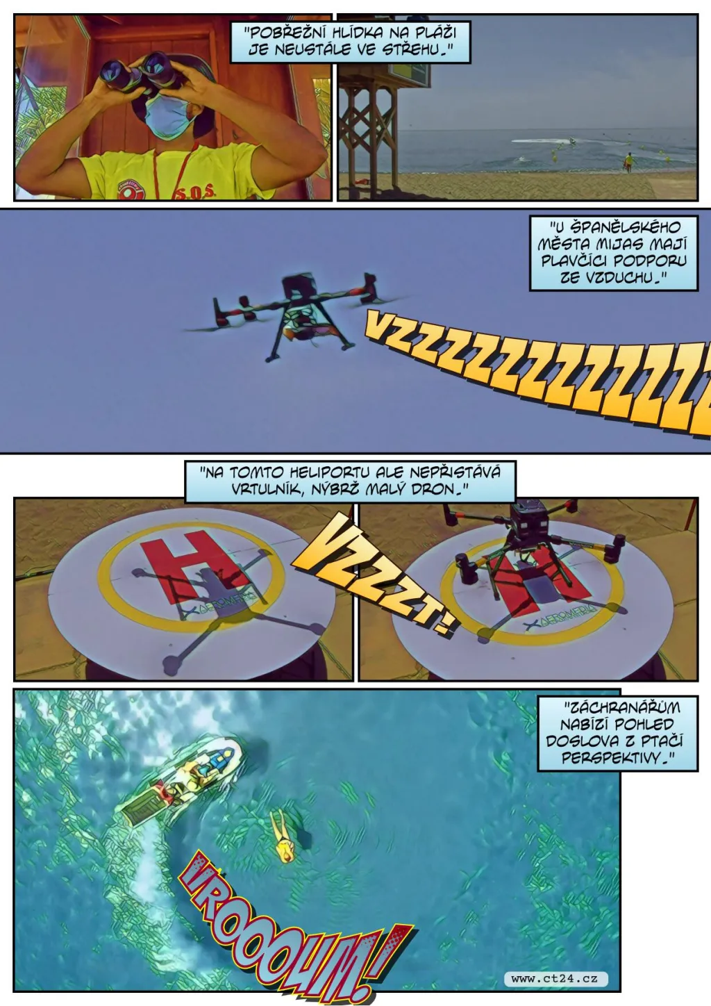 Drony pomáhají se záchranou