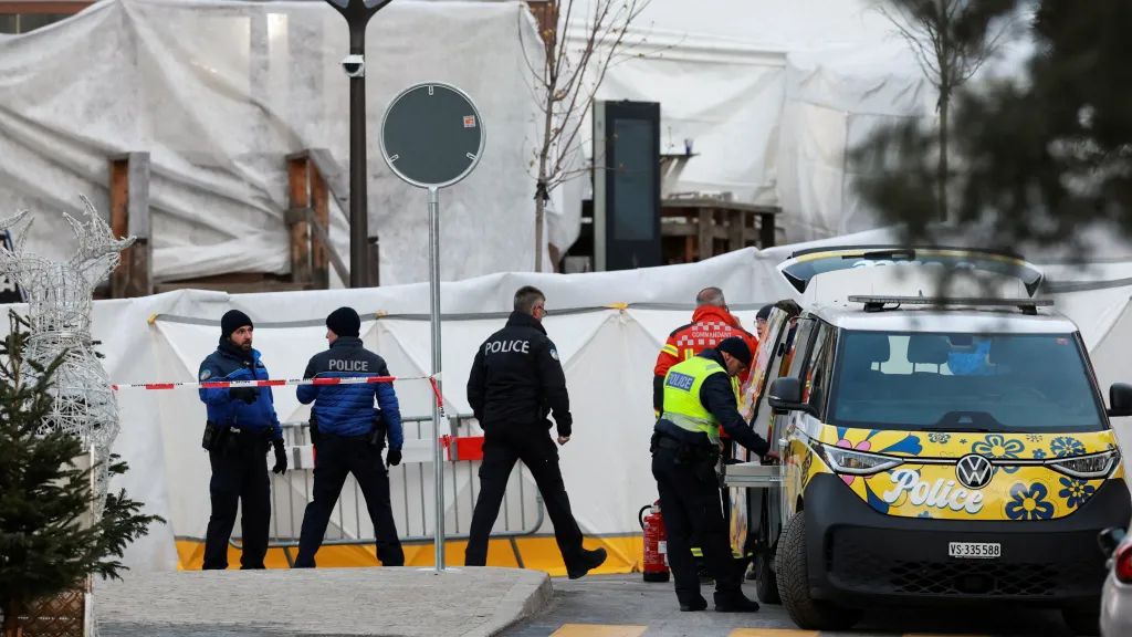 Následky výbuchu ve Švýcarsku