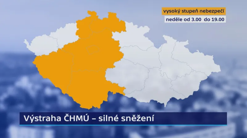 Výstrahy ČHMÚ na neděli 3. února