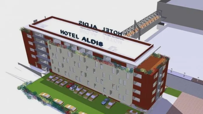 Vizualizace hotelu pro kongresové centrum Aldis