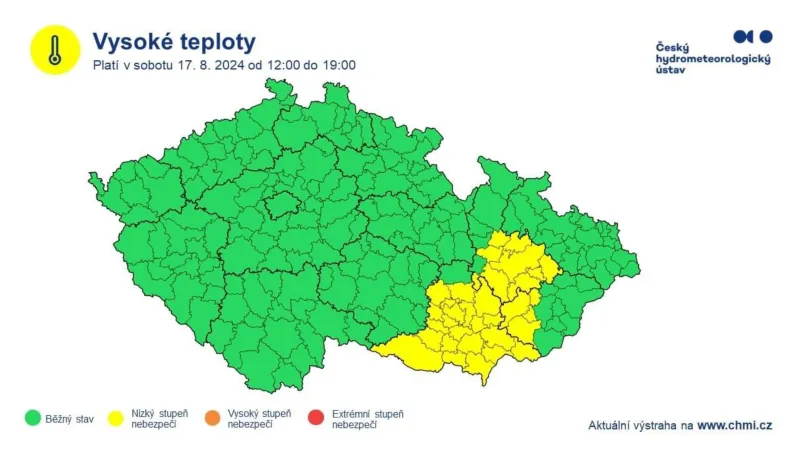 Výstraha - vysoké teploty