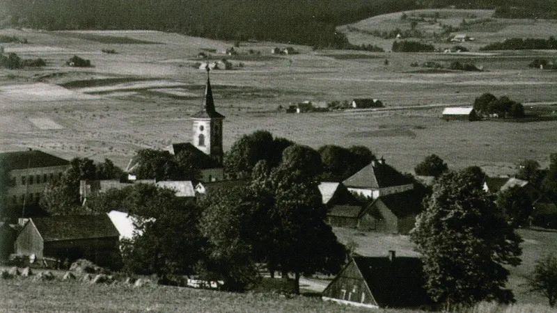 Obec Jedlina v roce 1942