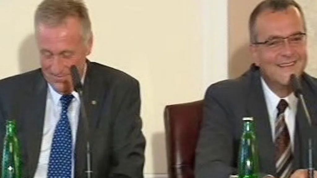 Mirek Topolánek a Miroslav Kalousek
