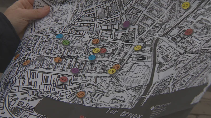 Mapa provede zájemce po všech důležitých bodech