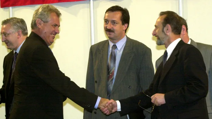 Dalibor Zelený s Milošem Zemanem a Jaromírem Schlingem