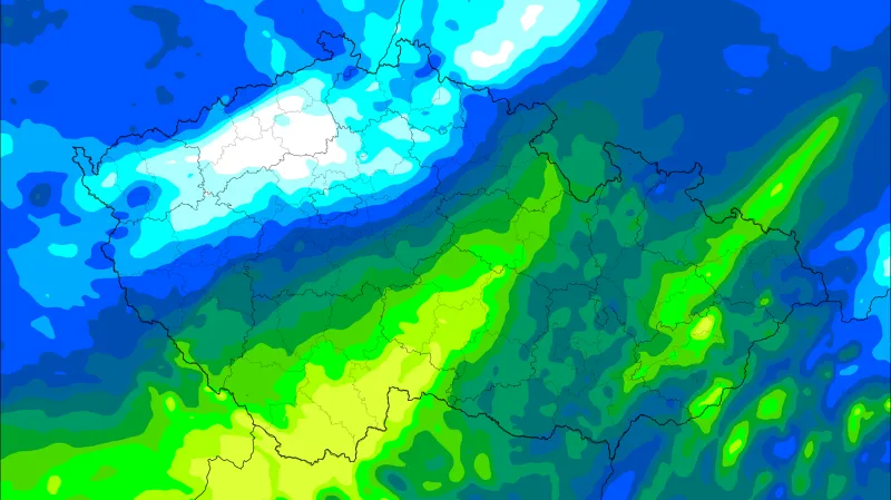 Kolik napadne od středečního do čtvrtečního rána