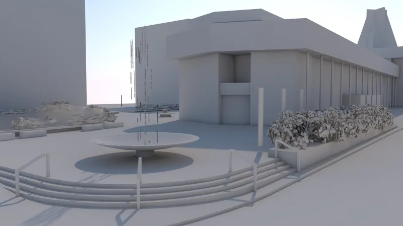 Vizualizace nouzového přemístění horkého pramene – návrh ing. Václava Kouby