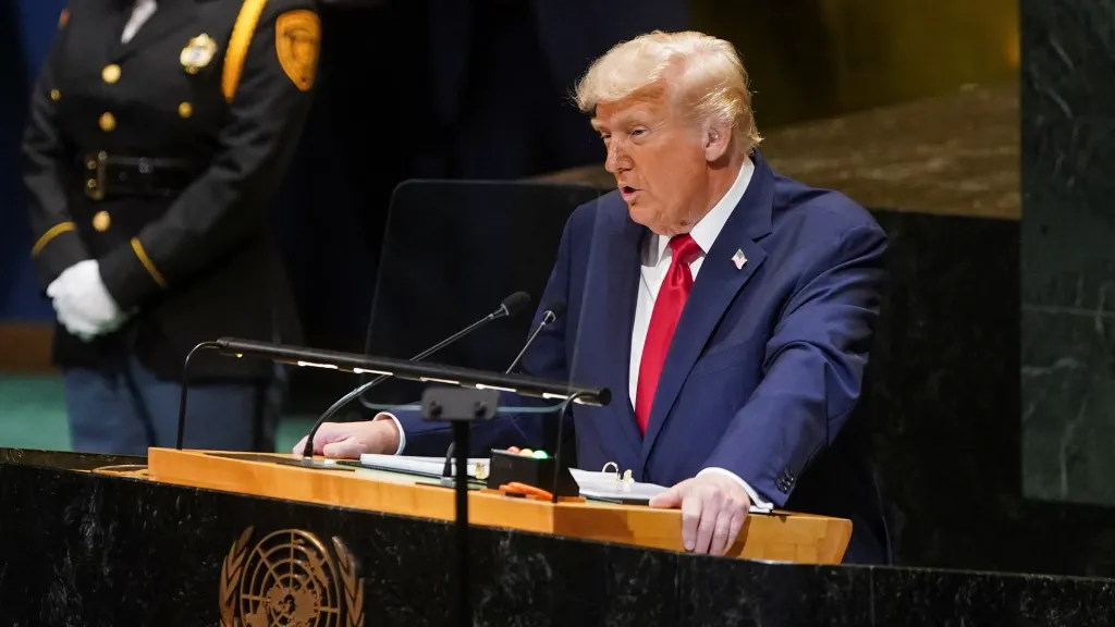 Donald Trump před Valným shromážděním OSN