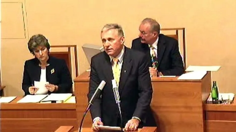 Mirek Topolánek v Senátu