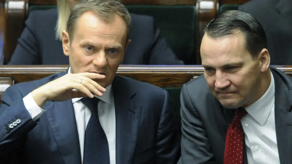 Donald Tusk a Radoslaw Sikorski