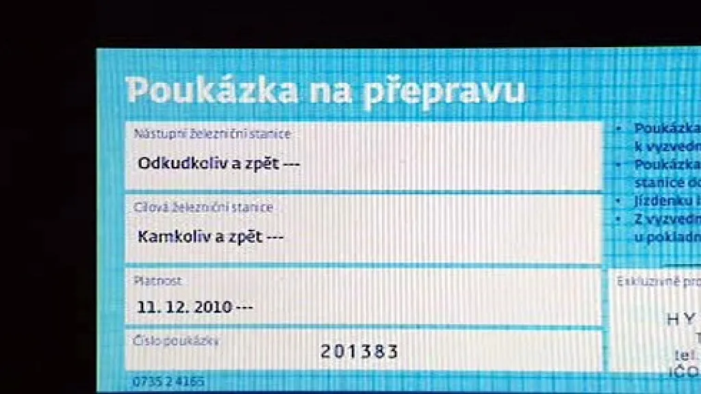 Poukaz na přepravu