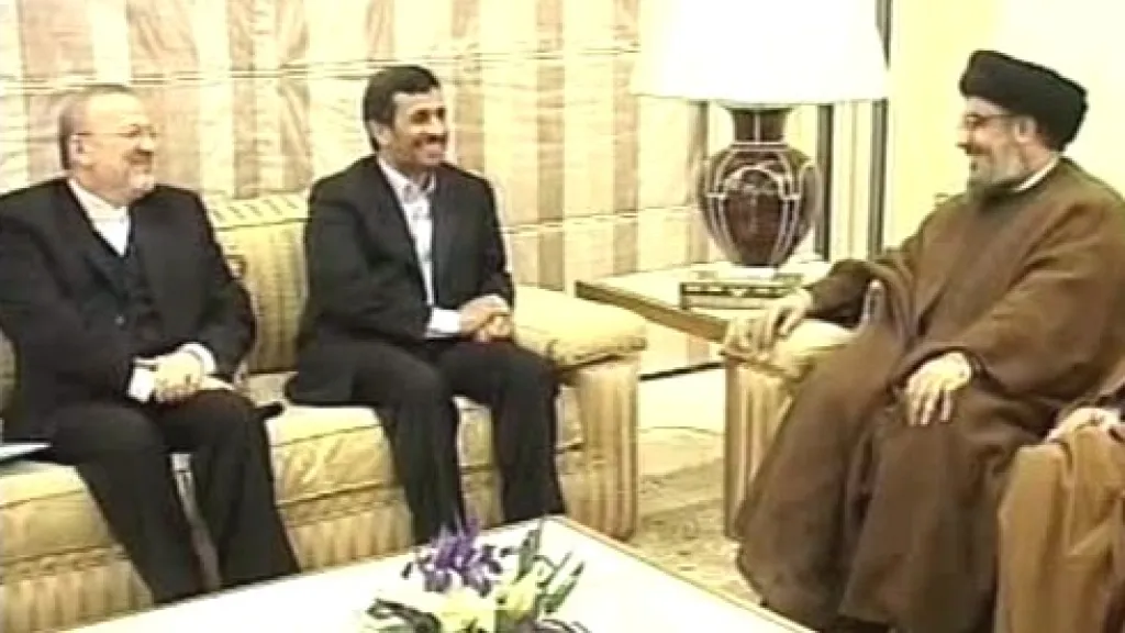 Bašár Asad, Mahmúd Ahmadínežád a Hassan Nasralláh