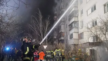 Následky ruského útoku ve městě Vyšhorod