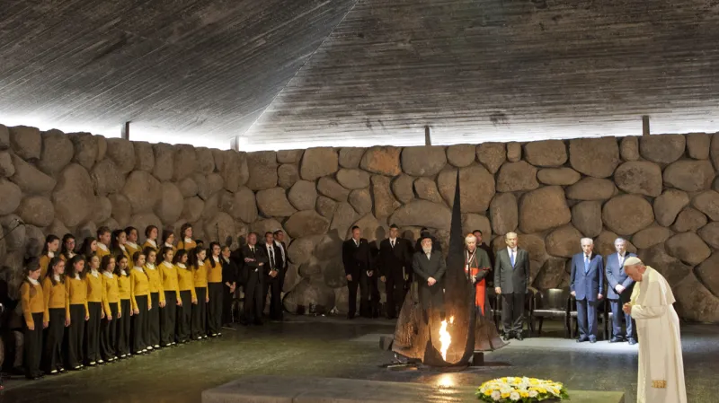 Papež František v památníku Jad vašem