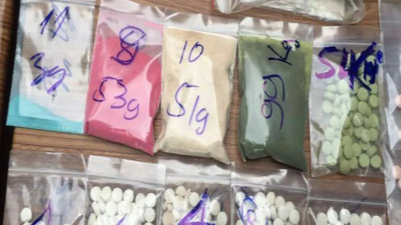 Drogy zabavené kambodžskou policií