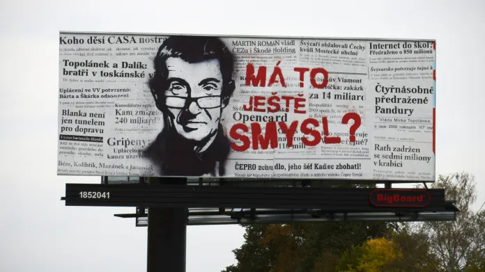 Billboard Andreje Babiše v říjnu 2012