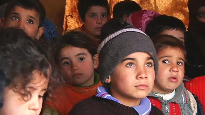 Uprchlické děti v Aleppu
