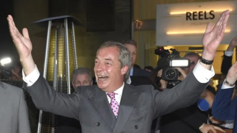 Radost Nigela Farage