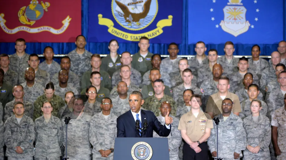 Obama promluvil k vojákům ve floridské Tampě