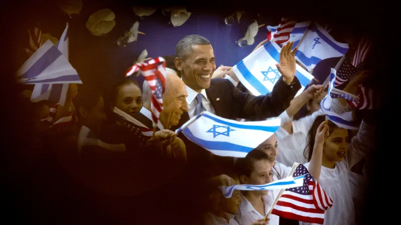 Šimon Peres a Barack Obama