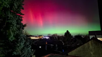 Polární záře u Rohovládovy Bělé